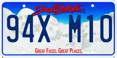 SD license plate 94XM10