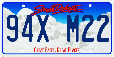 SD license plate 94XM22