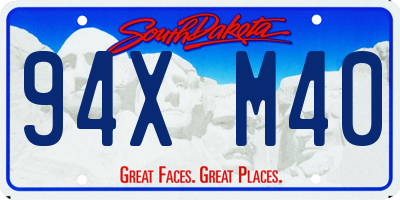 SD license plate 94XM40