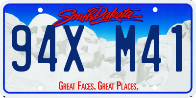 SD license plate 94XM41