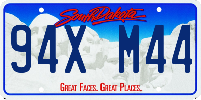 SD license plate 94XM44