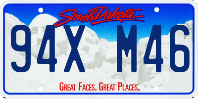 SD license plate 94XM46