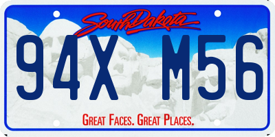 SD license plate 94XM56