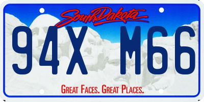 SD license plate 94XM66