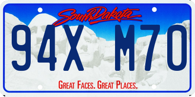 SD license plate 94XM70