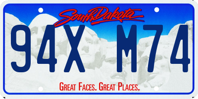 SD license plate 94XM74