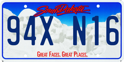 SD license plate 94XN16