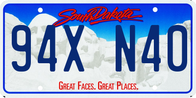 SD license plate 94XN40