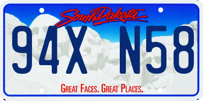 SD license plate 94XN58