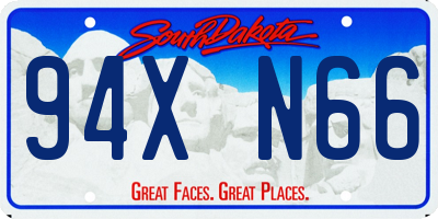 SD license plate 94XN66