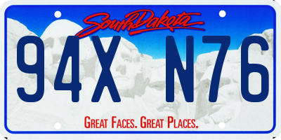 SD license plate 94XN76