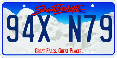 SD license plate 94XN79