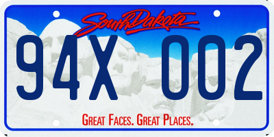 SD license plate 94XO02