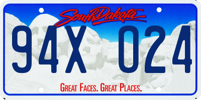 SD license plate 94XO24