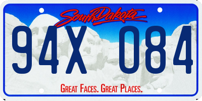 SD license plate 94XO84