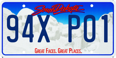 SD license plate 94XP01