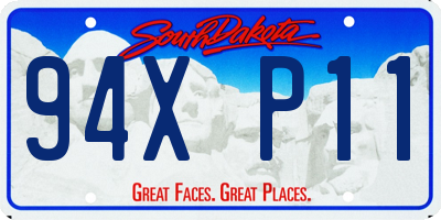 SD license plate 94XP11