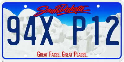 SD license plate 94XP12