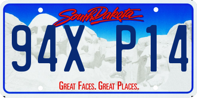 SD license plate 94XP14
