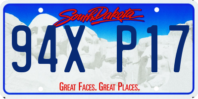 SD license plate 94XP17
