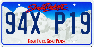 SD license plate 94XP19