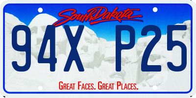 SD license plate 94XP25