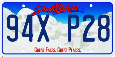 SD license plate 94XP28