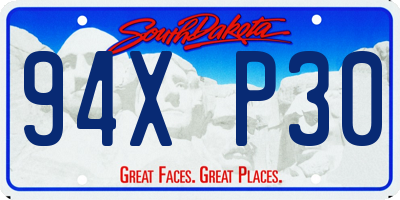 SD license plate 94XP30