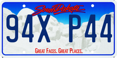 SD license plate 94XP44