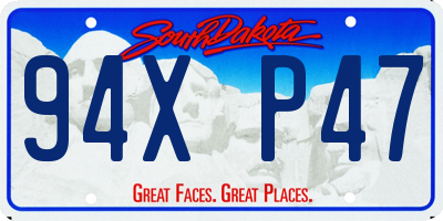 SD license plate 94XP47