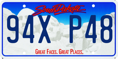 SD license plate 94XP48