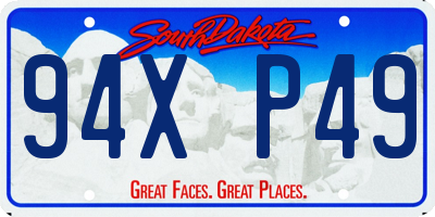 SD license plate 94XP49