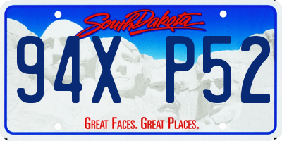 SD license plate 94XP52