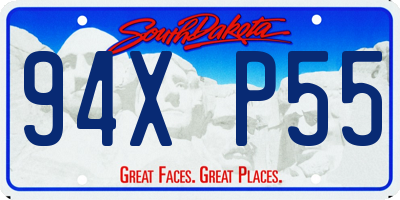 SD license plate 94XP55