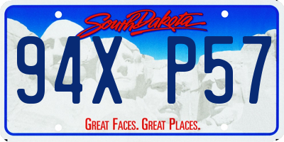 SD license plate 94XP57