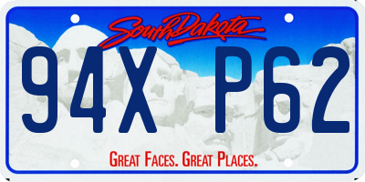 SD license plate 94XP62