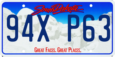 SD license plate 94XP63