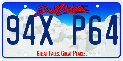 SD license plate 94XP64