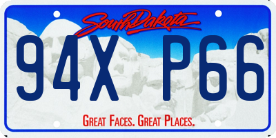 SD license plate 94XP66