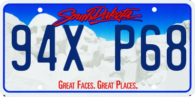SD license plate 94XP68