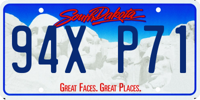 SD license plate 94XP71