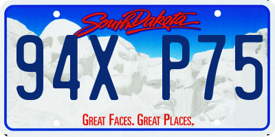 SD license plate 94XP75
