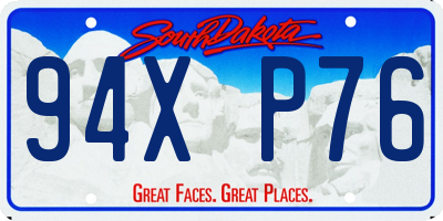 SD license plate 94XP76