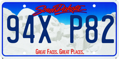 SD license plate 94XP82