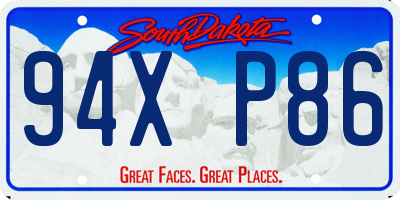 SD license plate 94XP86