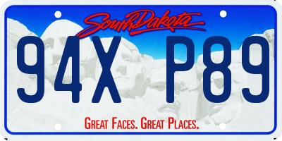 SD license plate 94XP89