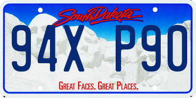 SD license plate 94XP90