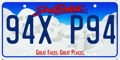 SD license plate 94XP94
