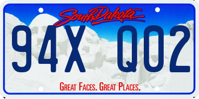 SD license plate 94XQ02