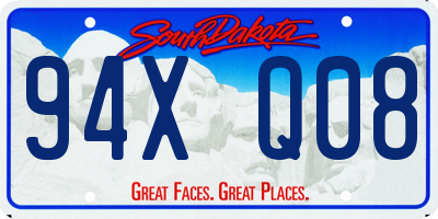 SD license plate 94XQ08